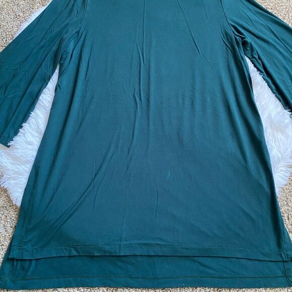 Eileen Fisher Stretchy Jersey Knit Dress Dark Teal Blue Womens Size Large - Picture 7 of 10